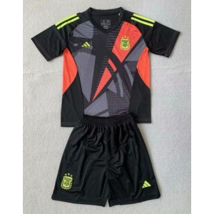 Fotbalové Dres Argentina Brankářské Dětské Domácí Oblečení Copa America 2024 Krátký Rukáv (+ trenýrky)